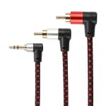 C�ble rca m�le � 2 rca m�le � 90 degr�s � angle droit, cordon s�parateur audio st�r�o aux y pour amplificateur ...