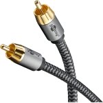 Cble rca mono 3m / cble audio pour subwoofers hi - fi / cble textile flexible / cble coaxial numrique ...