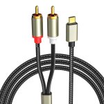 Cable rca usb c cable rca vers tablette type c vers 2 rca, pour tlphone, tablette, home cinma, dvd, ...