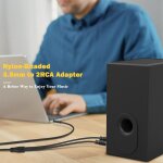 C�ble rca vers jack 3, 5 aux cinch prise 3, 5 mm vers 2x prise rca c�ble st�r�o pour platines, haut - ...