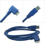 C�ble de recharge de donn�es a m�le vers micro b m�le, usb3. 0, 90 degr�s, adaptateur de c�ble usb 3. ...