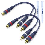 Cble rpartiteur rca cbles audio adaptateur cble y rca 1 femelle  2 mle doubleur r - c - a audio ...