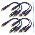 Cble rpartiteur rca cbles audio adaptateur cble y rca 1 femelle  2 mle doubleur r - c - a audio ...