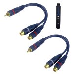 Câble répartiteur rca audio adaptateur câble y cinch, 15cm rca vers jack 1 mâle à 2 femelle pour caisson ... Câble répartiteur rca audio adaptateur câble y cinch, 15cm rca vers jack 1 mâle à 2 femelle pour caisson ...