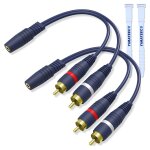 Câble répartiteur rca jack audio stéréo 3, 5mm à rca câble av r - c - a 1 femelles à 2 mâle cinch y adaptateur ... Câble répartiteur rca jack audio stéréo 3, 5mm à rca câble av r - c - a 1 femelles à 2 mâle cinch y adaptateur ...