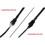 Câble répartiteur de ventilateur pwm à 4 broches, adaptateur tressé gainé câble d'extension d'alimentation ... Câble répartiteur de ventilateur pwm à 4 broches, adaptateur tressé gainé câble d'extension d'alimentation ...