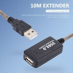 C�ble de r�p�teur usb 2. 0 m�le � femelle, extension de 10m active, pour accessoires d'ordinateur m�nagers ...