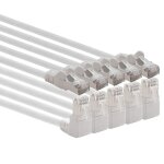 Cble rseau cat. 6 angle 90 degrs 2m - blanc - paquet de 5 - cble patch cat6 (sftp pimf) 1000mbit ...