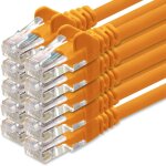 Cble rseau cat6 cat 6 - 10x 2m - rj45 ethernet lan dsl routeur modem - orange[shu06115]