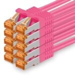 C�ble r�seau cat7 cat 7 10 gb / s sftp 10x 0, 25m - rj45 ethernet lan dsl routeur modem - magenta[shu06831] ...