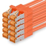 Cble rseau cat7 cat 7 10 gb / s sftp 10x 1m - rj45 ethernet lan dsl routeur modem - orange[shu06845] ...