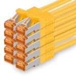 Cble rseau cat7 cat 7 10 gb / s sftp 10x 3, 0m - rj45 ethernet lan dsl routeur modem - jaune[cable06882] ...