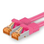 Cble rseau cat7 cat 7 10 gb / s sftp 1x 15m - rj45 ethernet lan dsl routeur modem - magenta[cable06833] ...