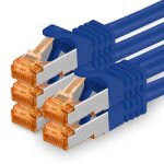 Cble rseau cat7 cat 7 10 gb / s sftp 5x 2m - rj45 ethernet lan dsl routeur modem - bleu[cable06922] ...