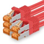 Cble rseau cat7 cat 7 10 gb / s sftp 5x 7, 5m - rj45 ethernet lan dsl routeur modem - rouge[shu06873] ...