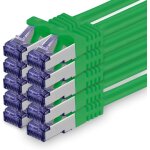 C�ble r�seau cat7 cat 7 10 gigabit 10x 0, 25m - rj45 ethernet lan dsl routeur modem - vert[cab9164921] ...