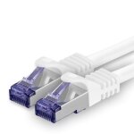 Cble rseau cat7 cat 7 10 gigabit 1x 10m - rj45 ethernet lan dsl routeur modem - blanc[cable07928]