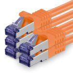 Cble rseau cat7 cat 7 10 gigabit 5x 1, 5m - rj45 ethernet lan dsl routeur modem - orange[shu07895]