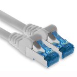 C�ble r�seau ethernet gigabit lan cat. 6a 7, 5 m, c�ble patch rj45 10 gb / s sftp pimf blanc - 1 pi�ce ...