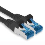 C�ble r�seau ethernet gigabit lan cat. 6a 7, 5 m, c�ble patch rj45 10 gb / s sftp pimf, noir, 1 pi�ce ...