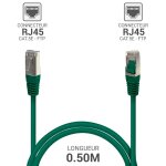 Cble rseau rj45 blind adsl 0. 50m cat. 5e vert