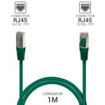 Cble rseau rj45 blind adsl 1. 0m cat. 5e vert
