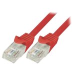Cable reseau rj45 male u - utp cat. 5e rouge - 3m