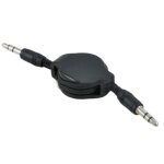 C�ble r�tractable m�le vers aux st�r�o pour ipod mp3, c�ble de voiture de 3. 5mm