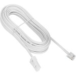 C�ble rj11 bt t�l�phone a modem de 3 m de long, rallonge telephonique blanche a 2 fils pour modem, fax, ...