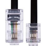 Cble rj11 vers rj45 de 10 m pour modem ethernet, donnes, tlphone, cble de raccordement asdl, connecteur ...