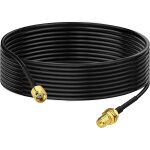 Cable rp - sma rallonge antenne wifi 3m adaptateur de rp - sma mle  femelle rg174 pour extension telesurveil ...