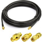 Cable rp - wifi antenna extension cable 5 m rp - male to female adapter ksr195 for gateway range extender ...