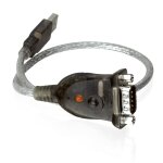 Cble rs232 usb adaptateur db - 9 mle, transfert de donnes jusqu'a 230 kbps, compatible avec windows ...