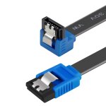 Cble sata iii, cble sata iii 6 gbps a angle oit de 90 degrs avec loquet de verrouillage 45, 7 cm pour ...