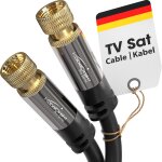 C�ble satellite, c�ble antenne tv, coaxial 1, 5 m c�ble sat 4k avec connecteurs f en m�tal disponible ...