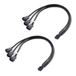 Cble sparateur de ventilateur pwm 3 voies a 4 broches, 29cm[cable06183]