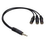 Cble de sparation 1  3, 3. 5mm, 30cm, mle  3 prises jack femelle stro, cble audio pour casque ...