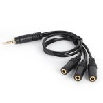 C�ble de s�paration audio 3. 5mm trs 3 / 4 p�le pvc support transmission vocale prise m�le � 1 / 8 pouce ...