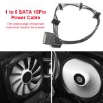 C�ble de s�paration pour disque dur sata 15 broches 1 � 5, femelle