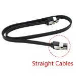 C�ble de signal sata 3 s�rie ata 50cm pour disque dur hdd, noir, haute vitesse, angle droit