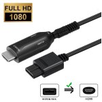 C�ble snes vers hdmi 1080p ¿ 1 m ¿ adaptateur vid�o audio plug & play pour super nintendo ¿ branchez ...