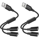 C�ble de splitter usb usb y splitter usb 2. 0 charge du cordon d'alimentation d'extension / transfert ...