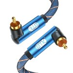 C�ble de subwoofer c�ble rca angle droit c�ble audio coaxial num�rique m�le vers rca cinch coaxial double ...