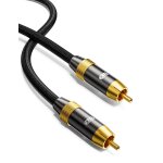 Câble subwoofer câble rca cable coaxial numérique mâle à mâle plaqué or 24k cinch phono tressé en nylon ... Câble subwoofer câble rca cable coaxial numérique mâle à mâle plaqué or 24k cinch phono tressé en nylon ...