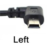 C�ble de synchronisation de donn�es usb 2. 0 vers mini usb coud� � 90 degr�s, 5 broches b m�le vers m�le, ...