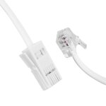 Câble de téléphone bt vers rj11 3 m pour modem adsl fixe bt vers rj11 mâle haut débit 6p2c 2 broches ... Câble de téléphone bt vers rj11 3 m pour modem adsl fixe bt vers rj11 mâle haut débit 6p2c 2 broches ...