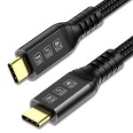 Cable thunderbolt 4 3m, usb c long supporte transfert de donnes 40gbps / vido 8k@60hz / fast charge ...