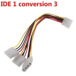 Cble de transfert 4p vers sata mle, 2 pices, ct sata, rvolution vers grand disque dur 4 broches ...