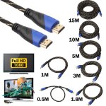 C�ble tress� compatible hdmi, 10m / 15 m, plaqu� or, connexion v1. 4 av 1080p hd 3d, pour ps3, xbox, ...