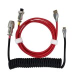Câble tressé usb c 60 pouces, câble à ressort pour clavier mécanique de jeu Câble tressé usb c 60 pouces, câble à ressort pour clavier mécanique de jeu